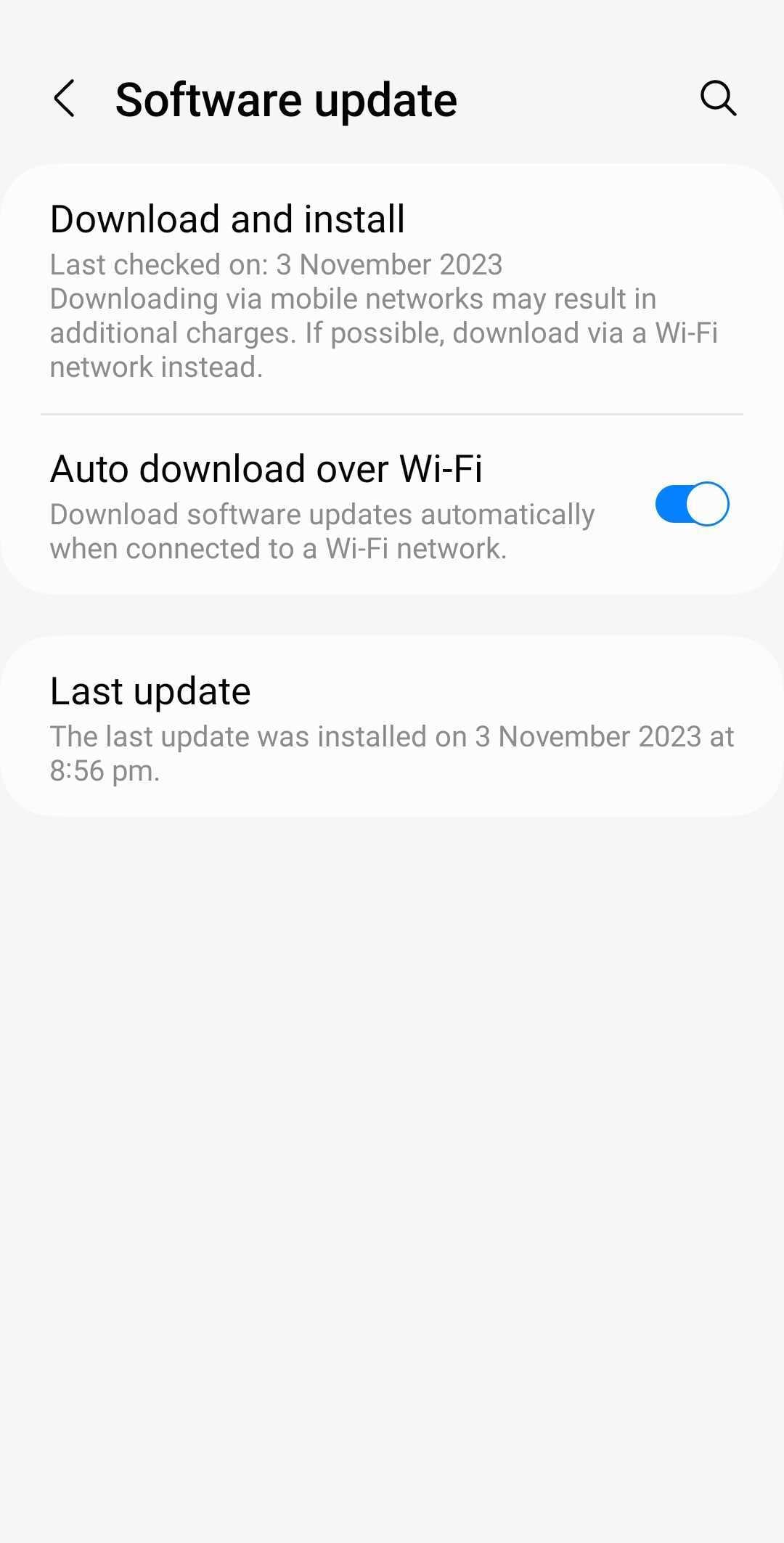 android device software update