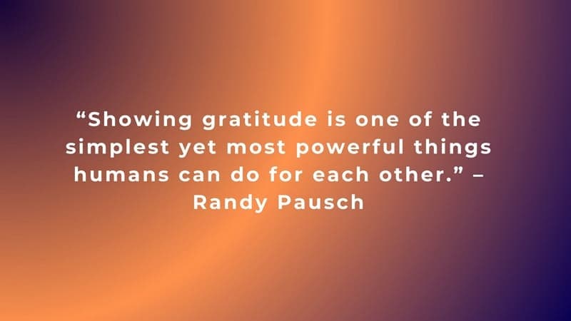 Mostrar gratitud - frase sobre el día de acción de gracias
