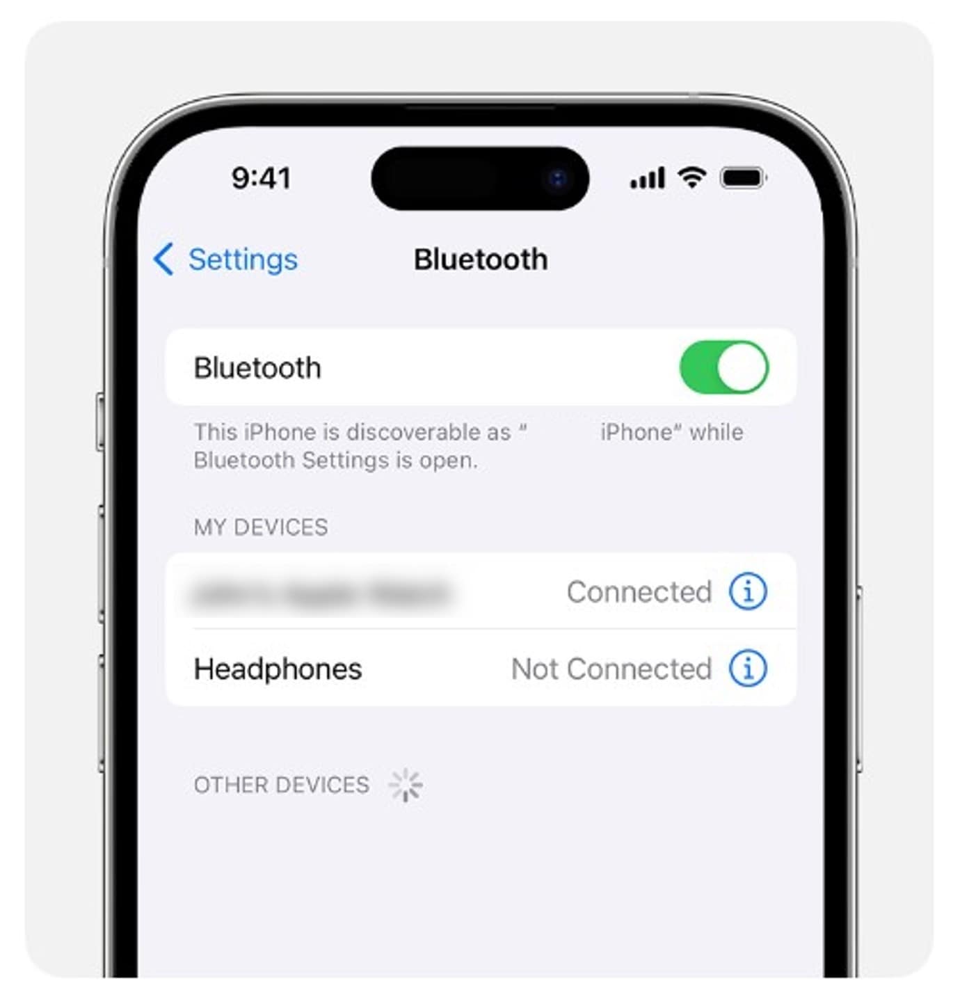 connected bluetooth devices to iphone