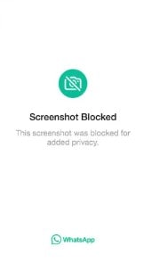 whatsapp screenshot blocked