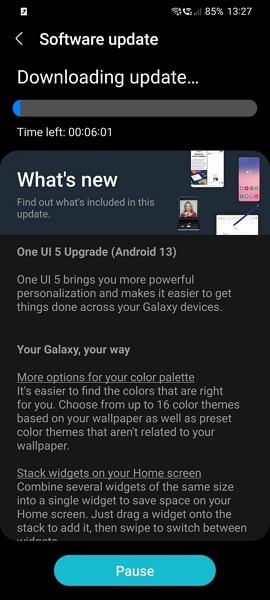 install updates on android