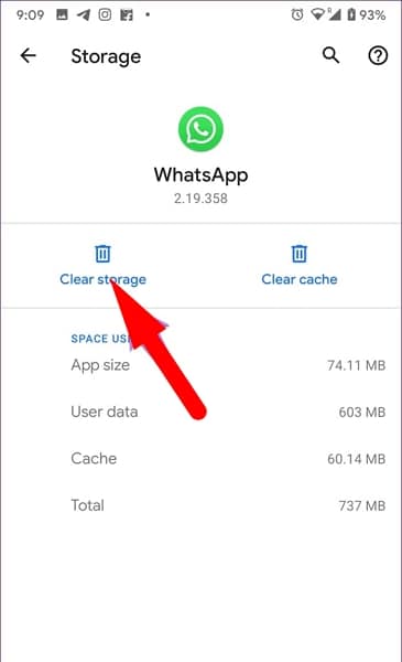 clear storage and cache