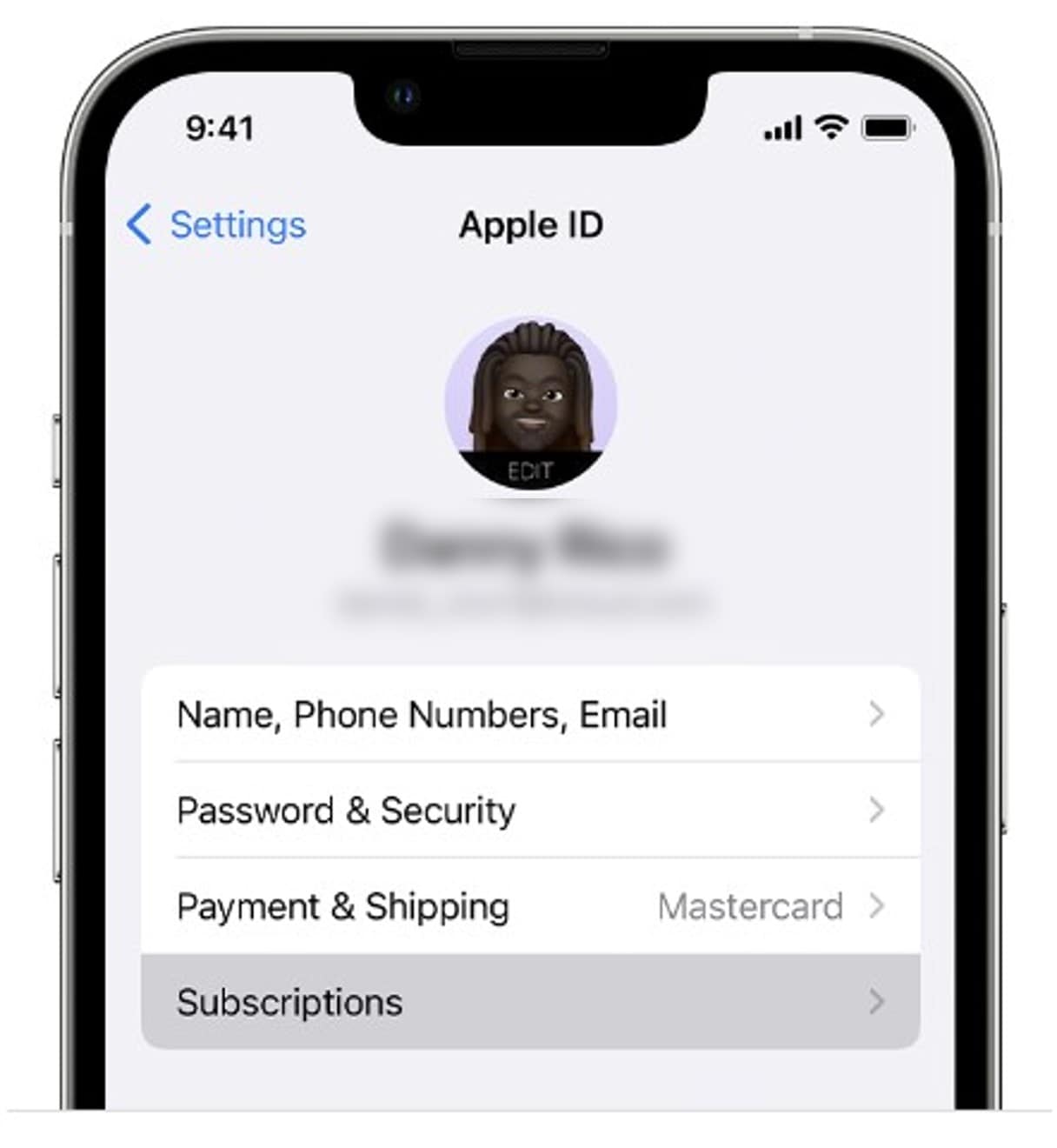 apple id subscriptions on iphone