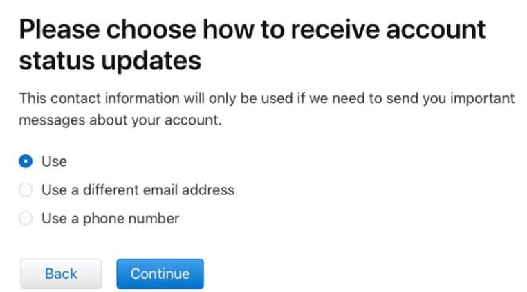 how to receive account status updates