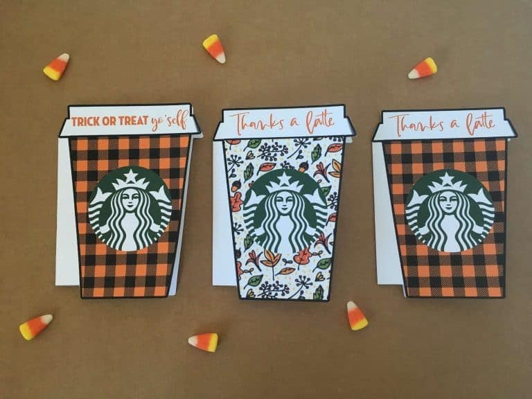 starbucks coffee card holder thanksgiving gift