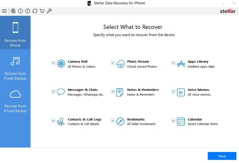 stellar iphone data recovery software