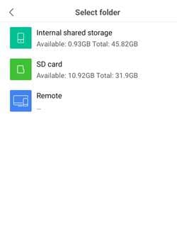 Move photos from Android to SD card.