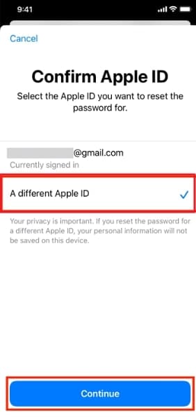 enter different device id