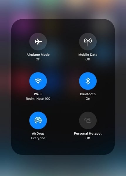 enable wifi bluetooth and airdrop