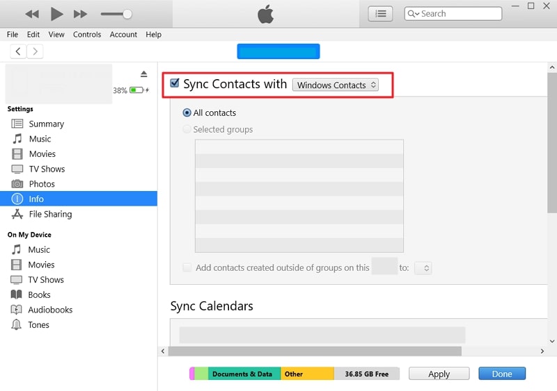 enable sync contacts feature