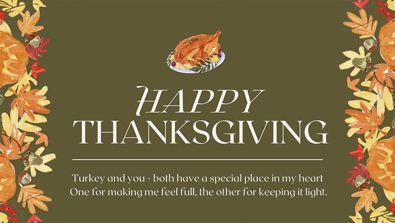 Funny Thanksgiving card for friends