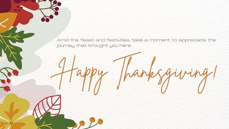 Inspirational Thanksgiving card messages