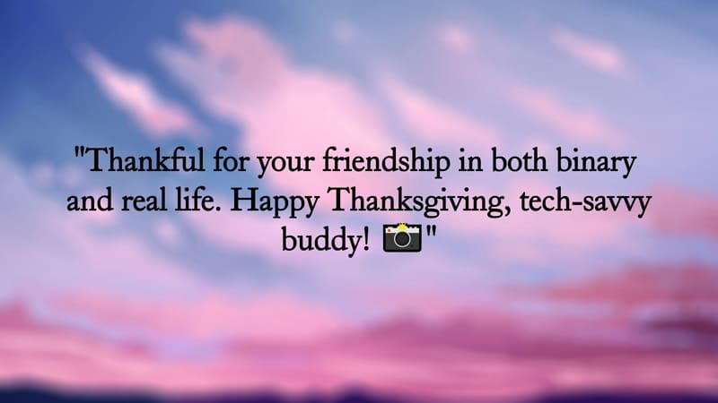 Amistad virtual y real - mensaje del día de acción de gracias