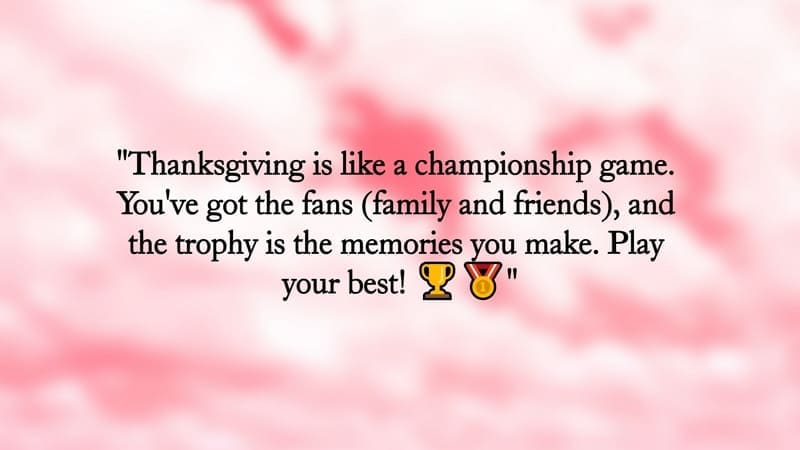 championship game thanksgiving message