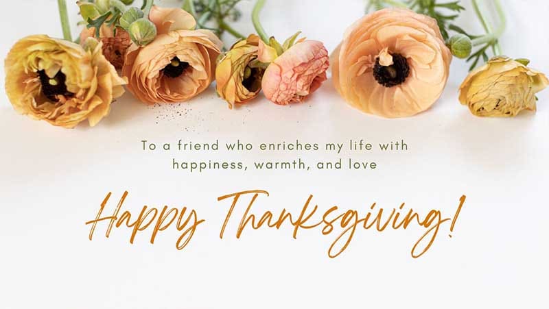Thanksgiving wishes for friends