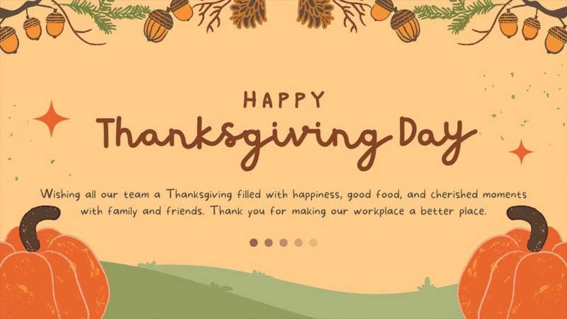 Thanksgiving wishes to employees