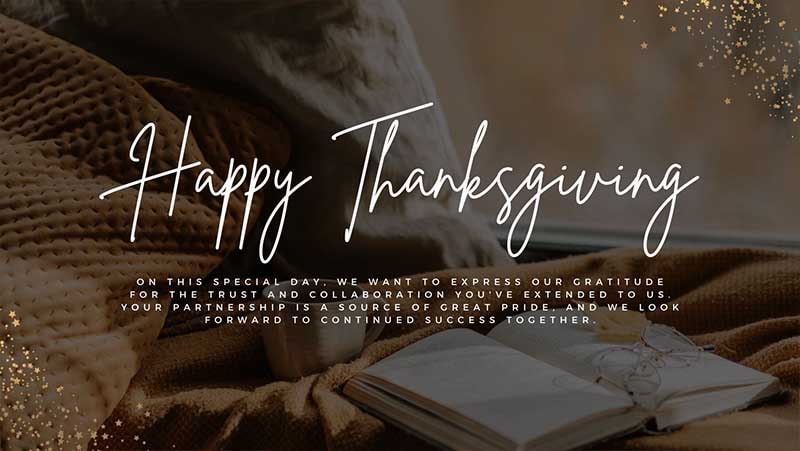 Thanksgiving wishes for business partners