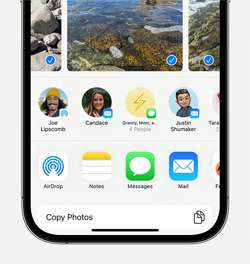 Transfer iPhone photos to Mac using AirDrop.