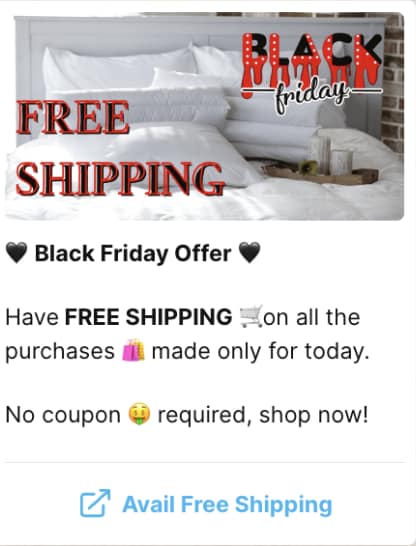 Black Friday Free Shipping Template  