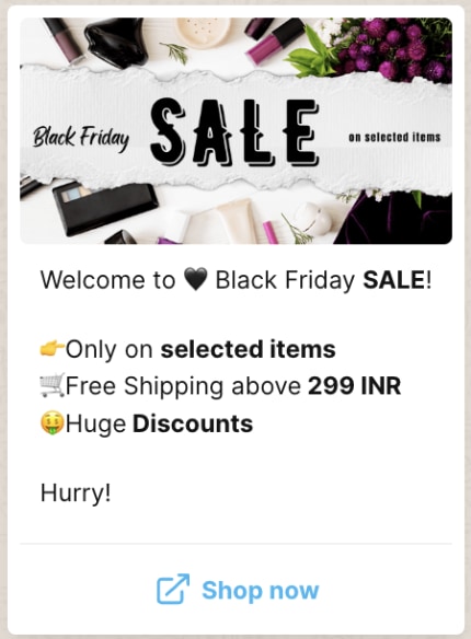 Black Friday Offers WhatsApp Template 