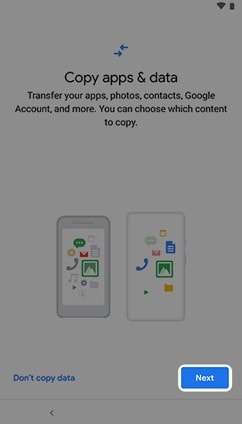 copy apps and data to pixel