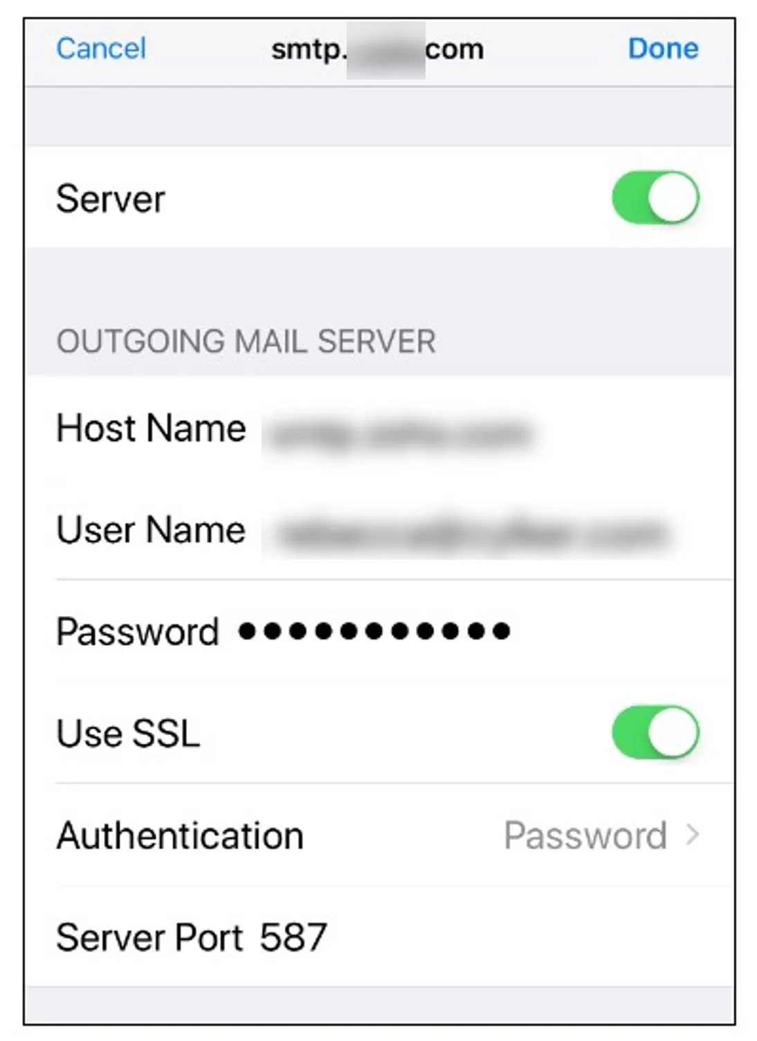 smtp configuration