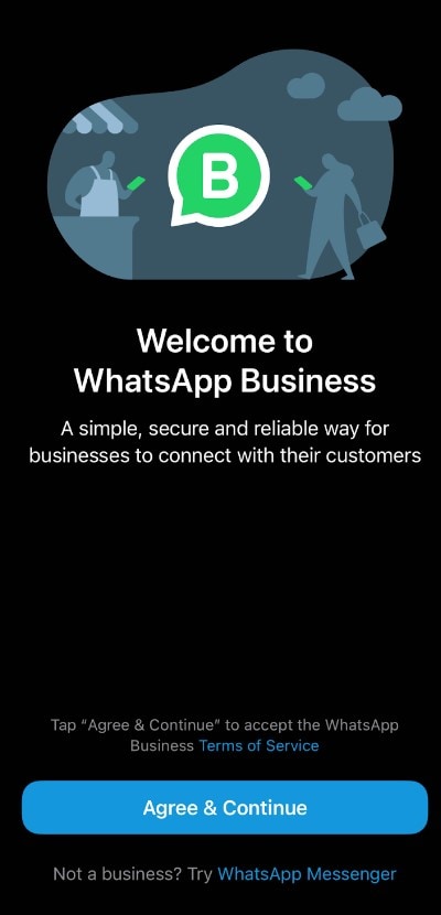 accept terms of service whatsapp business