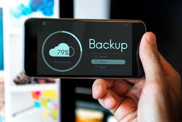 image of backup on mobile device