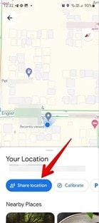 google maps share location live