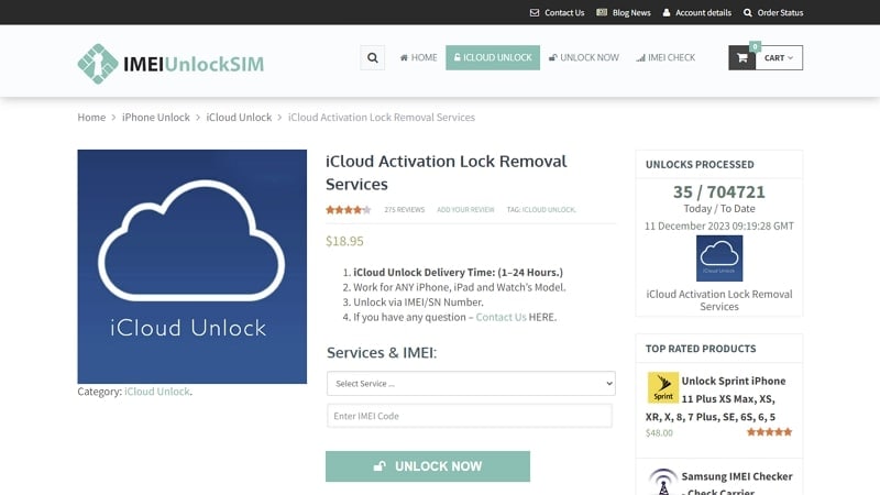use service for icloud activation unlock