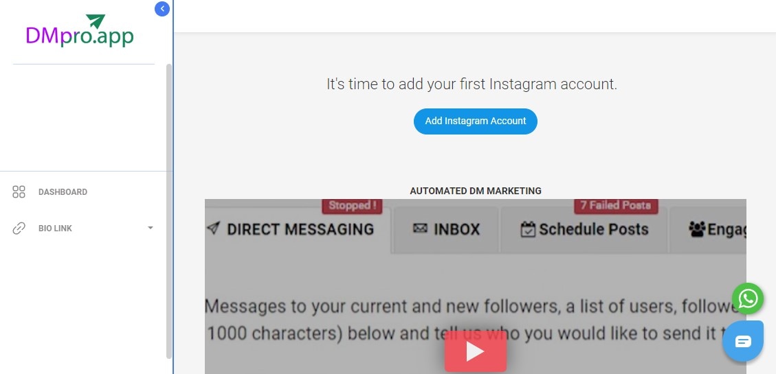 dmpro instagram message recovery