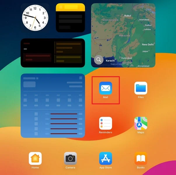 open mail app on ipad