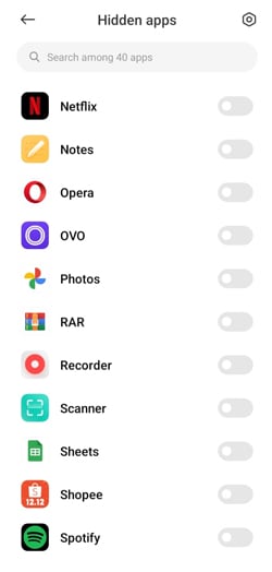 Unhide any hidden apps on Android