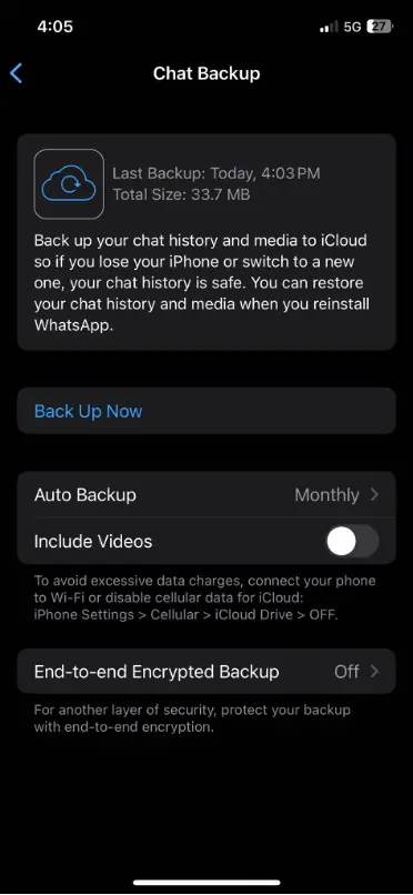 iphone whatsapp chat backup