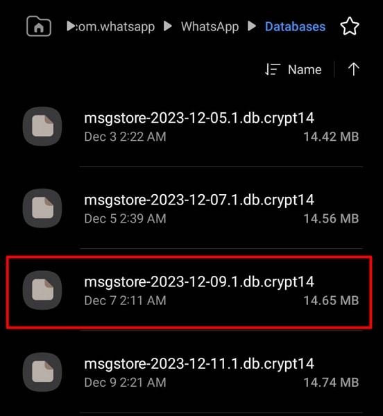 access encrypted whatsapp backup file