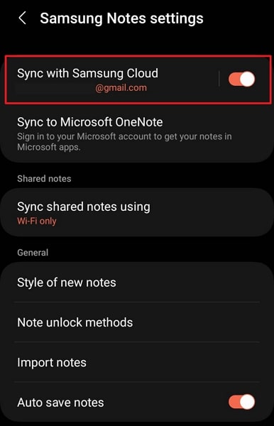 check sync with samsung cloud status