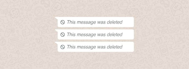 deleted message gets displayed