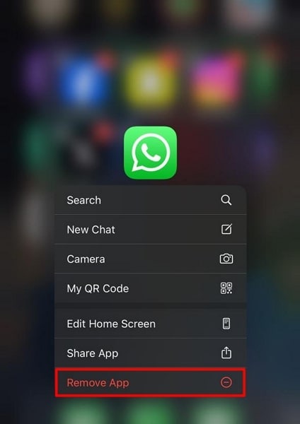 remove app from ios
