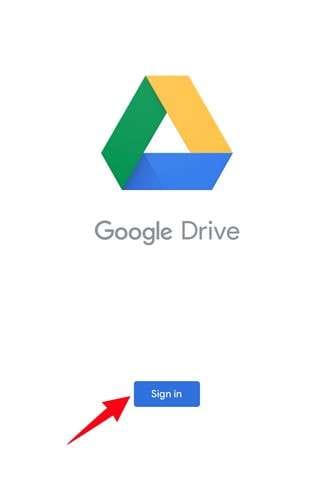 Sign In to Your Google Drive Account 