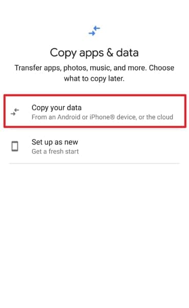 head to copy required data
