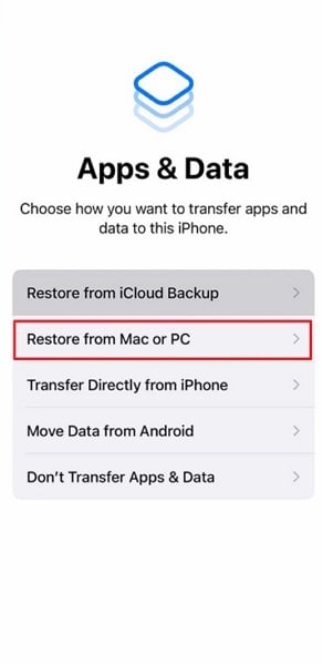 restore iphone data from mac