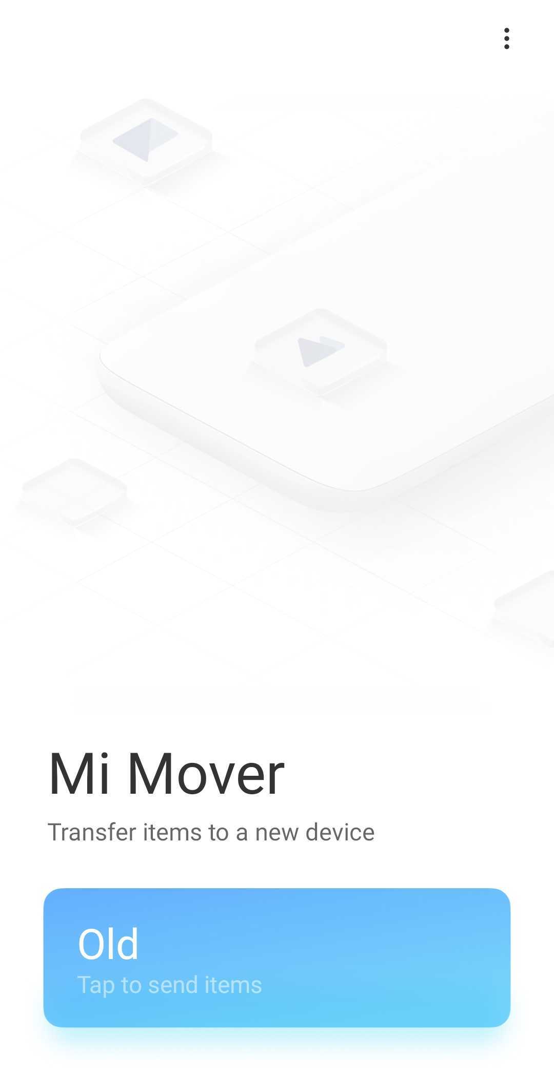 mi mover app interface on samsung