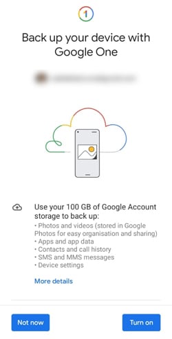 back-up messages with google drive