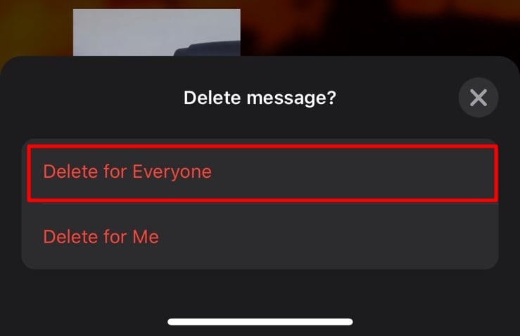 select delete for everyone