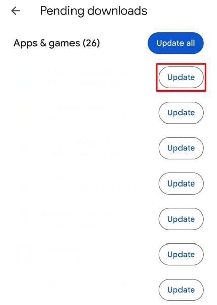 update required app
