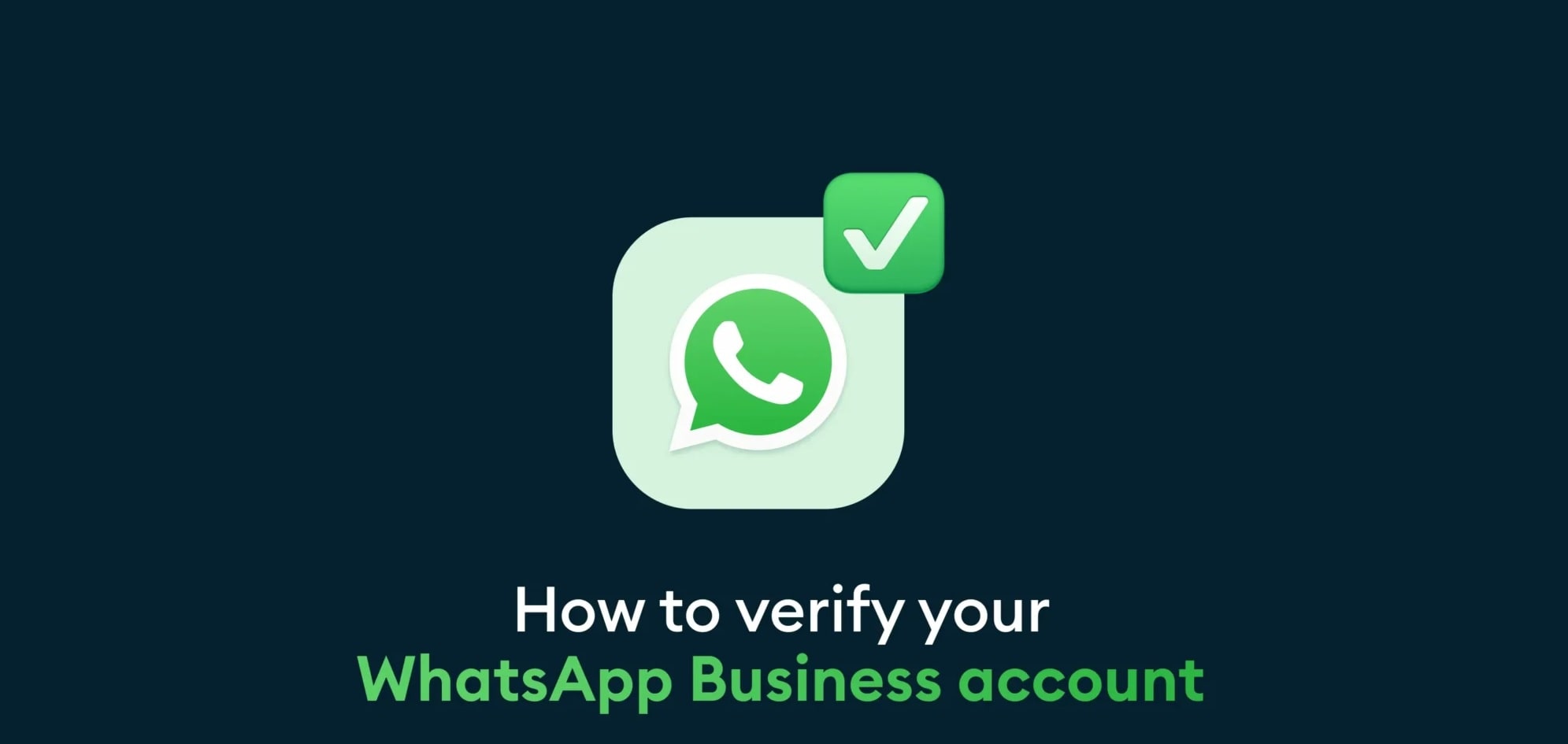 how to verify whatsapp business intro