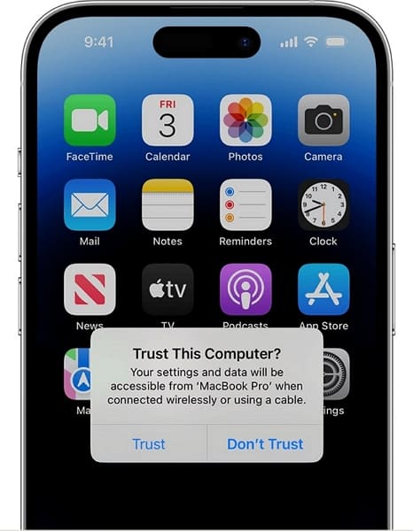 trust device on itunes connection