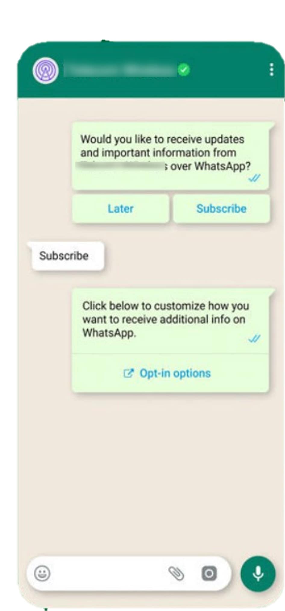 whatsapp business chatbot