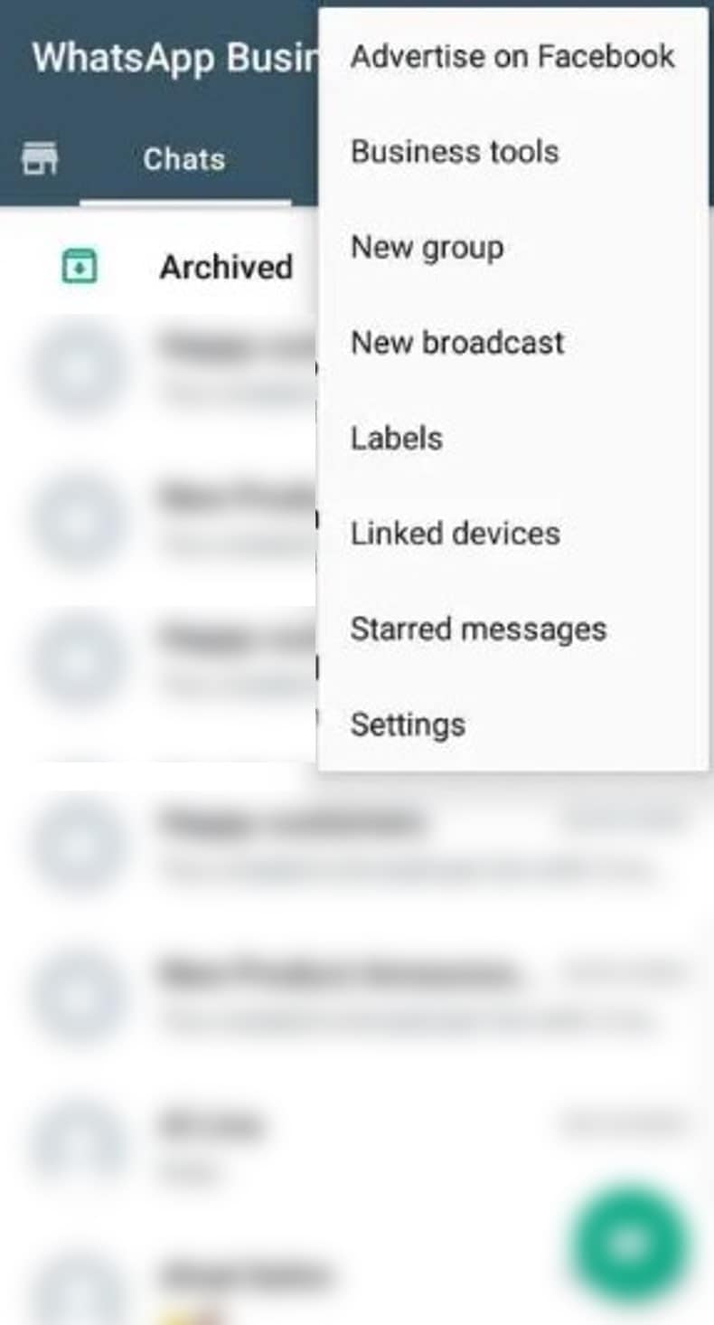 select linked devices on whatsapp business