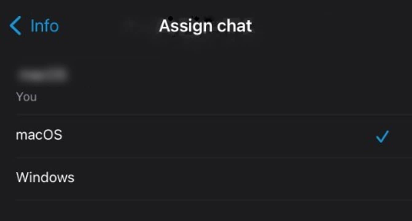 assign chat to a linked device